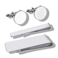 Business Event Cloth Accessory Gift Cufflinks Blank Soft Hard Enamel Logo Die Stamp Cuff Links Tie Clips