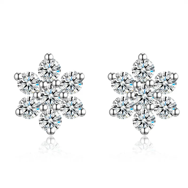 New Design 9K Solid Gold Moissanite Earrings Custom Fine Charm Eternity OEM Cadena Natural Diamond Women's Studs