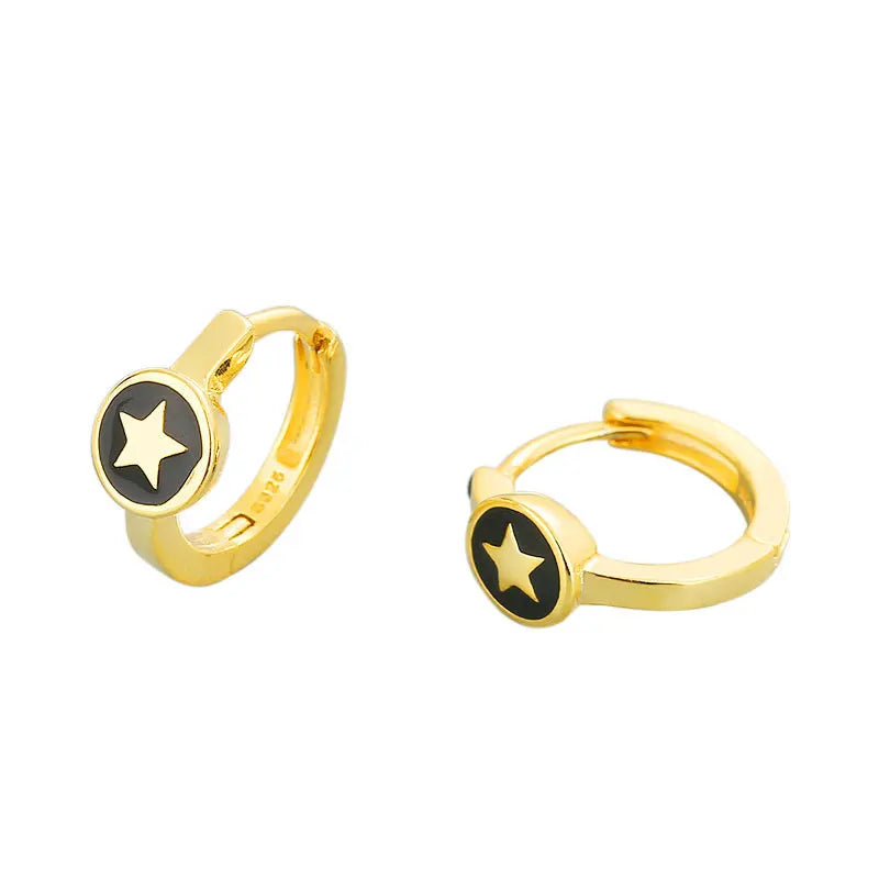 Stylish Chic Dainty Small Hoop Earrings Gold Plated Star Ear Cuff Women's Earring Wedding Jewelry Gifts