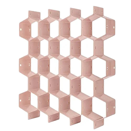 Cheap Hot Selling Adjustable 8pcs Honeycomb Separator Drawer Divider Set Honeycomb Drawer Organizer Divider for Underwear Socks