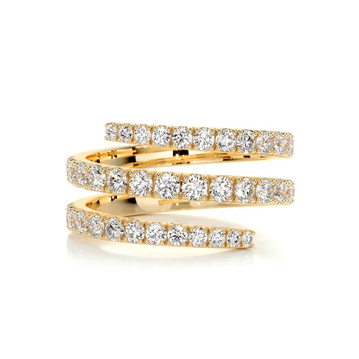 Wholesale Ring Female Inlaid Round Zircon Row Diamond Irregular Design Wedding Wedding Senior Sense Fashion Ring Brass Jewelry