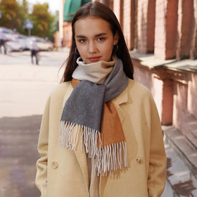2025 Inner Mongolia Factory Wholesale Winter Gradient Color Unique Goat Cashmere Long Scarf Woven Mufflers