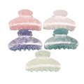 SAIYII Wholesale Pink Marble Custom Logo Women Hair Accessories Korean Claw Clip Acrylic Large Hair Claw Clips for Thick Hair