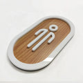 JAGUARSIGN Manufacturer Custom Acrylic Toilet Plates Men and Woman Restroom Sign Wood Grain