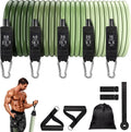 Direct Factory Custom Logo Durable TPE Resistance Bands Gym 11 Piece Gradient Color Set One Size Fitness Power Exercise Bands