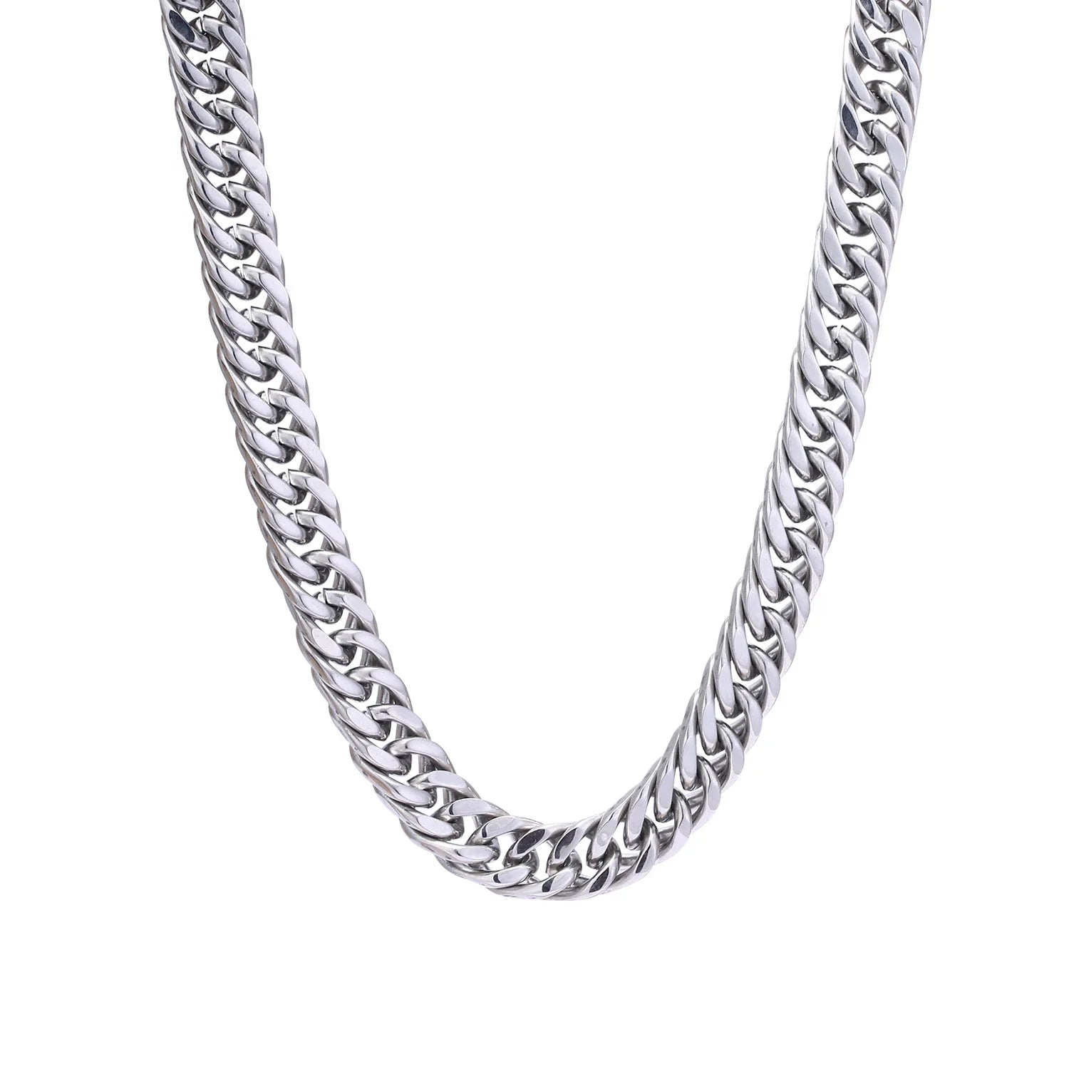 Hip Hop Geometric Necklace Anti Allergy Plated Necklace Durable Stainless Steel Necklace for Women Man