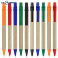 Cheap Pluma Promotional logo Customized Eco Friendly Rolling Paper Ballpoint Pen