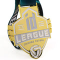 Custom Logo Gold Round Medallion Soft Enamel Football Award Champions Medal Sport Soccer Medals and Trophies