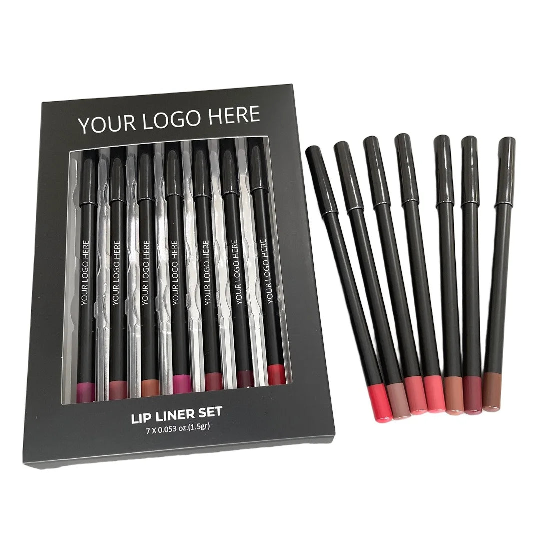 Custom Logo Oragnic Private Label Waterproof Lipliner Pencil Long Lasting Lip Liner Set Makeup Gift Sets Wholesale