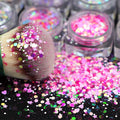 Wholesale Factory Bulk Craft Tumbler Polyester Body Chunky Glitter Powder Mix Heart Star Shape Non-Toxic 12 Colors YMJ