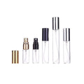 Recyclable Transparent Flat Glass Custom Perfume Bottles Mini 5ml Travel Size Screen Printed Pump Sprayer Reed Diffuser Tester