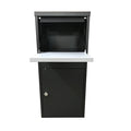 Outdoor Yunlin Letter Plastic Durable Mail Drop Box Metal Mailbox Locking Black Large  Steel Parcel Boxes