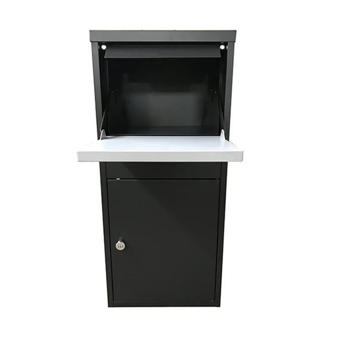 Outdoor Yunlin Letter Plastic Durable Mail Drop Box Metal Mailbox Locking Black Large  Steel Parcel Boxes