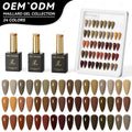 JTING New Arrival Professional 24colors Maillard Nail Gel Polish Collection Free Design ODM/OEM Private Unique Brand Bottle