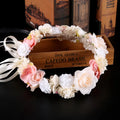Hot Selling Bridal Accessories Korean hay Garlands Bridal Dress Accessories Colorful Flower Wreath Headbands