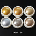 6Pcs/set Gold Silver Metallic Mirror Nail Powder Solid Effect Nail Chrome UV Gel Polish Holographic Aurora Nail Pigment Dust Kit