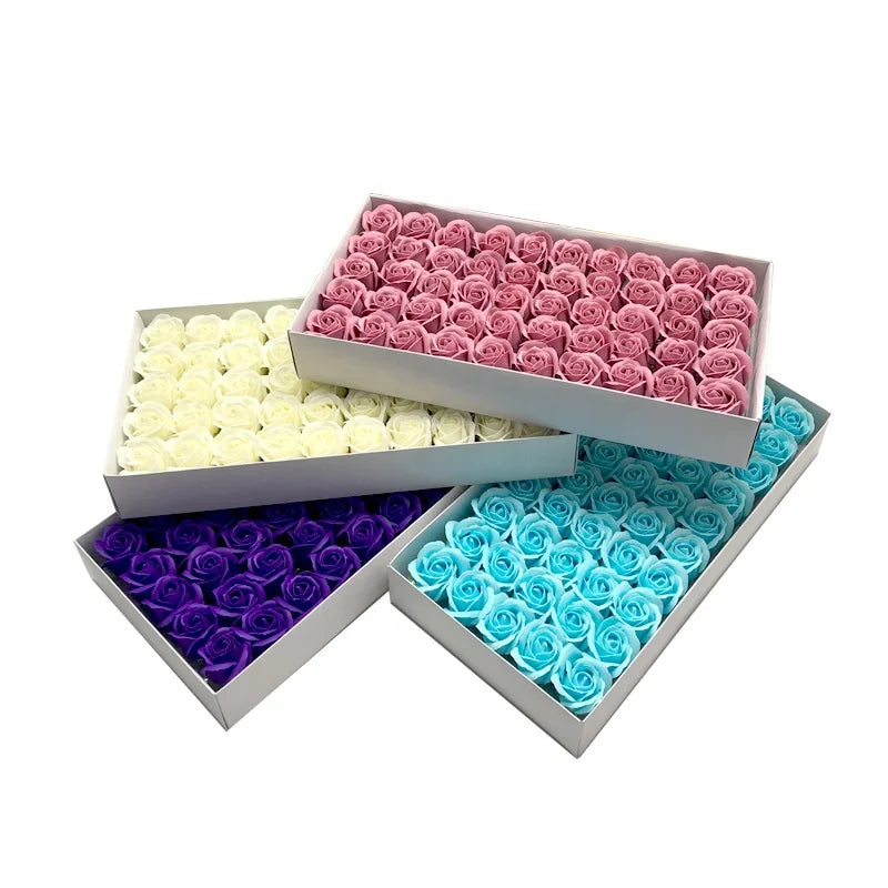 Hot Sale 3 Layers Soap Rose Flowers Head Wedding Decoration Bouquet Gifts Fragrant and Soft Artificial Flowers