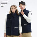 Men's Winter Outdoor Work Puffer Vest Windproof and Warm Sleeveless Jacket