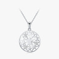 Ailmay 100% 925 Sterling Silver Cubic Zirconia Fashion Star Pendant Necklace for Women Girls Anti-allergy Fine Jewelry Gifts