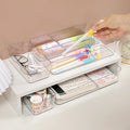 Versatile Drawer Organizer Set - Clear Plastic Trays and Dividers in 4 Sizes for Perfect Makeup and Kitchen Storage