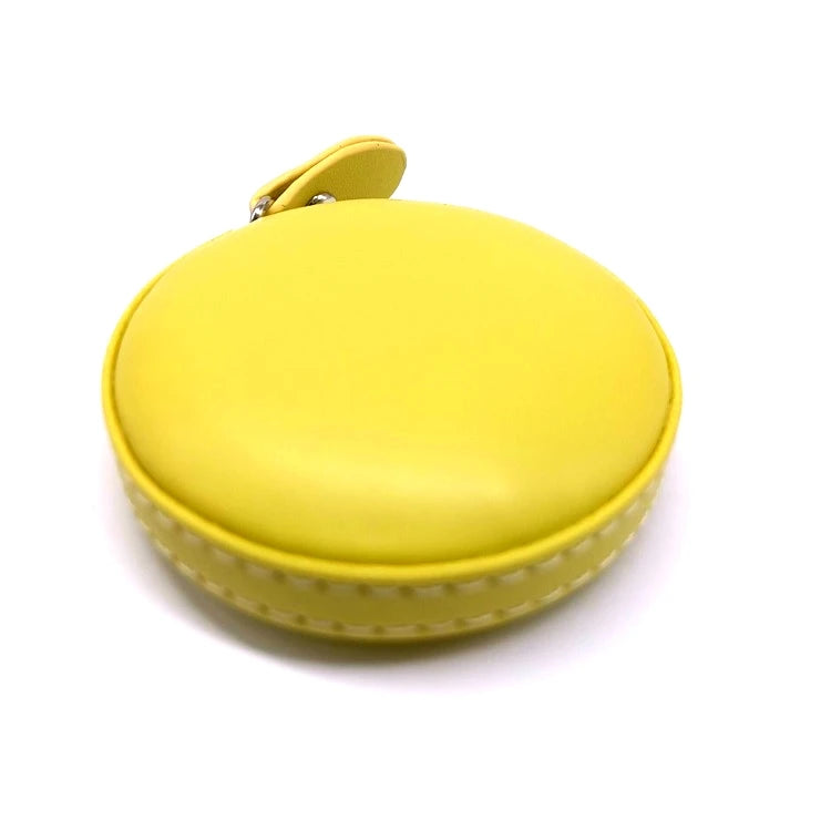 Custom LOGO Mini Handmade Leather Round Measuring Tape Leather Tape Measure