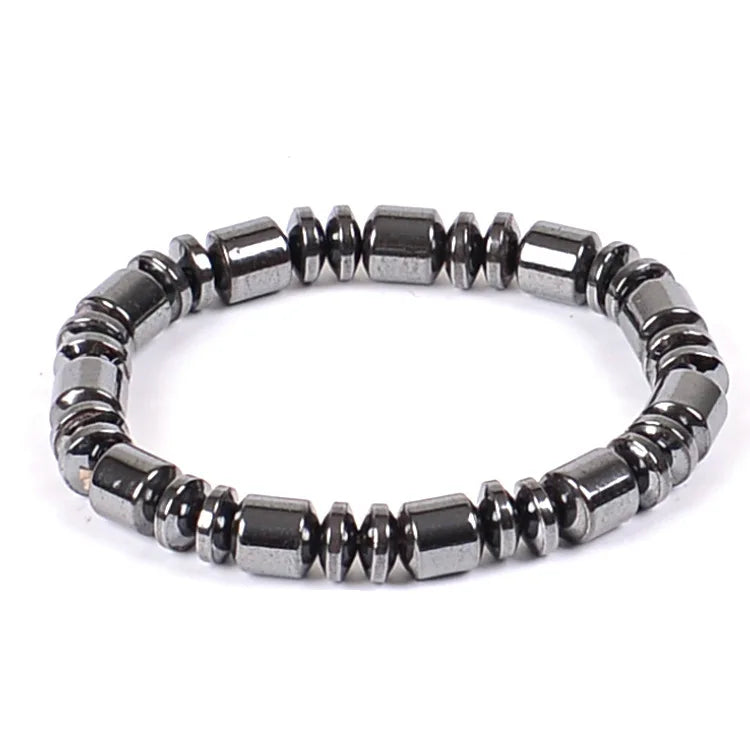 Hematite Bead Bracelets for Men Women 8mm Beads Bracelet Elastic Magnetic Stone Bracelet