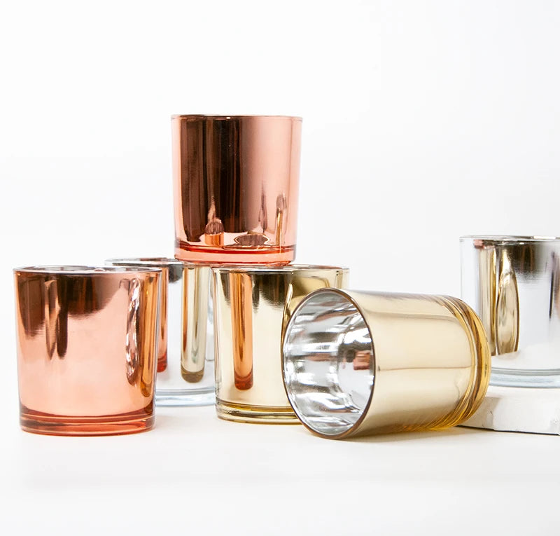 Elegant Custom Fancy Silver Gold Empty Candle Jars for Candle Making Candle Jars Wholesale MegaBDM