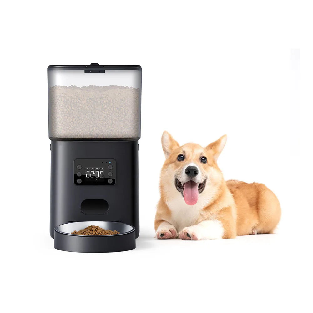 Automatic Cat Dog Food Dispenser Pet Food Dispenser with 6L Capacity and LCD Screen
