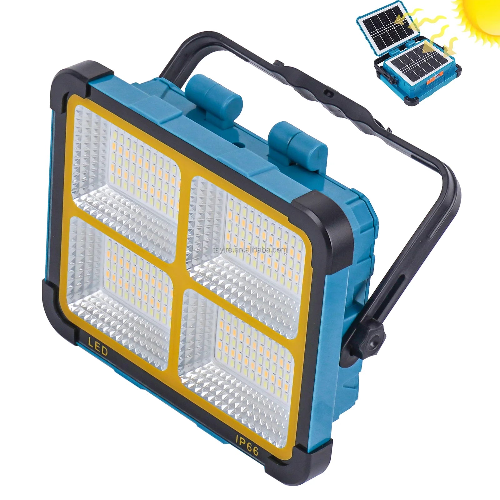 Outdoor Led Solar Floodlight Energy Saving 5 Modes Lamp Germany Warehouse Stock Hiking Camping Fishing Garden Emergency Light