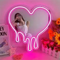 Winbo Wholesale Mirror With Led Light for Bedroom Wedding Decor Wall Mounted Vanity Mirror With Lights Dreamcolor Neon Mirror