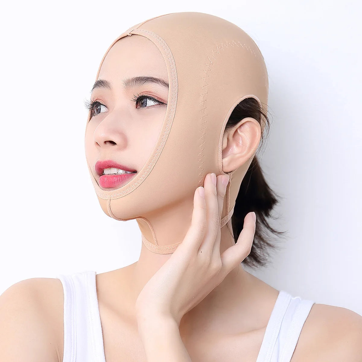 Soft Women Face Shaper Breathable Double Chin Reducer V Line Face Lifting Tape Face Strap