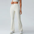 2024 New Flare Ribbed Yoga Pants Sex Fitness Lady Sport Yoga Pants Leggings for Women Solid Color Sexy Ass Yoga Pants