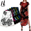 Chinese Fabric Supplier Newly Designed Boho Style Polyester Fingerprint Flower Printing Fabric for Micronesia Clothing