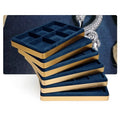 SKQ Jewellery Trays Blue Suede Leather Jewelry Metal Display Custom Necklace Jewelry Display Tray Jewelry Display