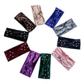 Fancy Winter Velvet Turban Cross Hairband Headbands Mix Colors Elegant Pearl for Girls and Women