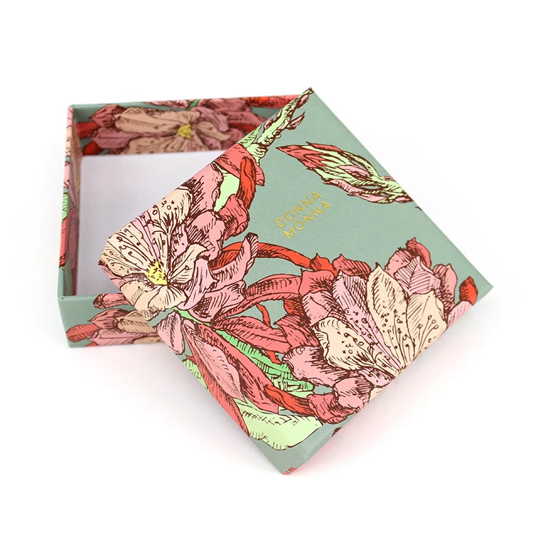 Custom logo Printed Paper Bracelet Packaging Jewelry Box Inside with Matched Velvet Pouch