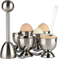 Kitchen Cooking 304 Stainless Steel Eco-Friendly Shell Opener Egg Holder Remover Cracker Shell Separator Egg Opener Egg Topper
