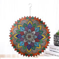 Factory Price 12 Inches Stainless Steel Spinners 30cm 3D Rotating Wind Chime Datura Flowers Spinner for Home Decor Garden