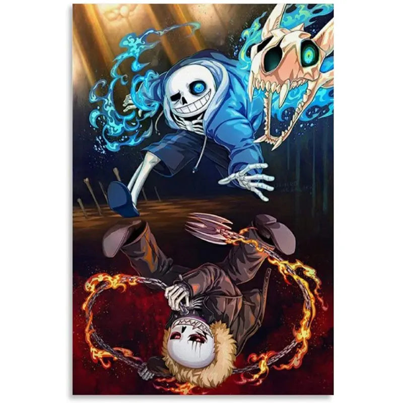 Meian Professional Undertale Round 5d Diy Painting of a Diamond Canvas Poster