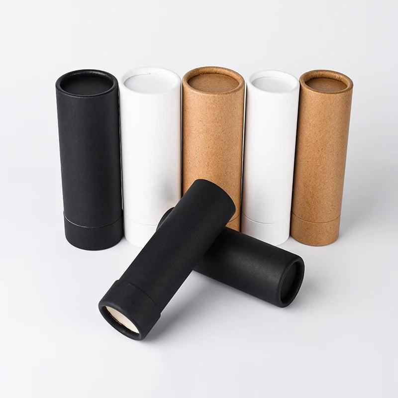 Biodegradable Kraft Tube Cardboard Container Lip Balm Free Sample 7g 14g 25g 60g 75g Twist Stick Deodorant Craft Paper Packaging