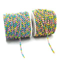 Meter Price Factory Wholesale Stainless Steel Gold Tone Beaded Satellite Enamel Chain Minimalist Jewelry Fine Chain