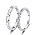 Simple Design Couple Ring 925 Sterling Silver Tiny Moissanite Shining Ring Engagement Jewelry for Women Daily Jewelry