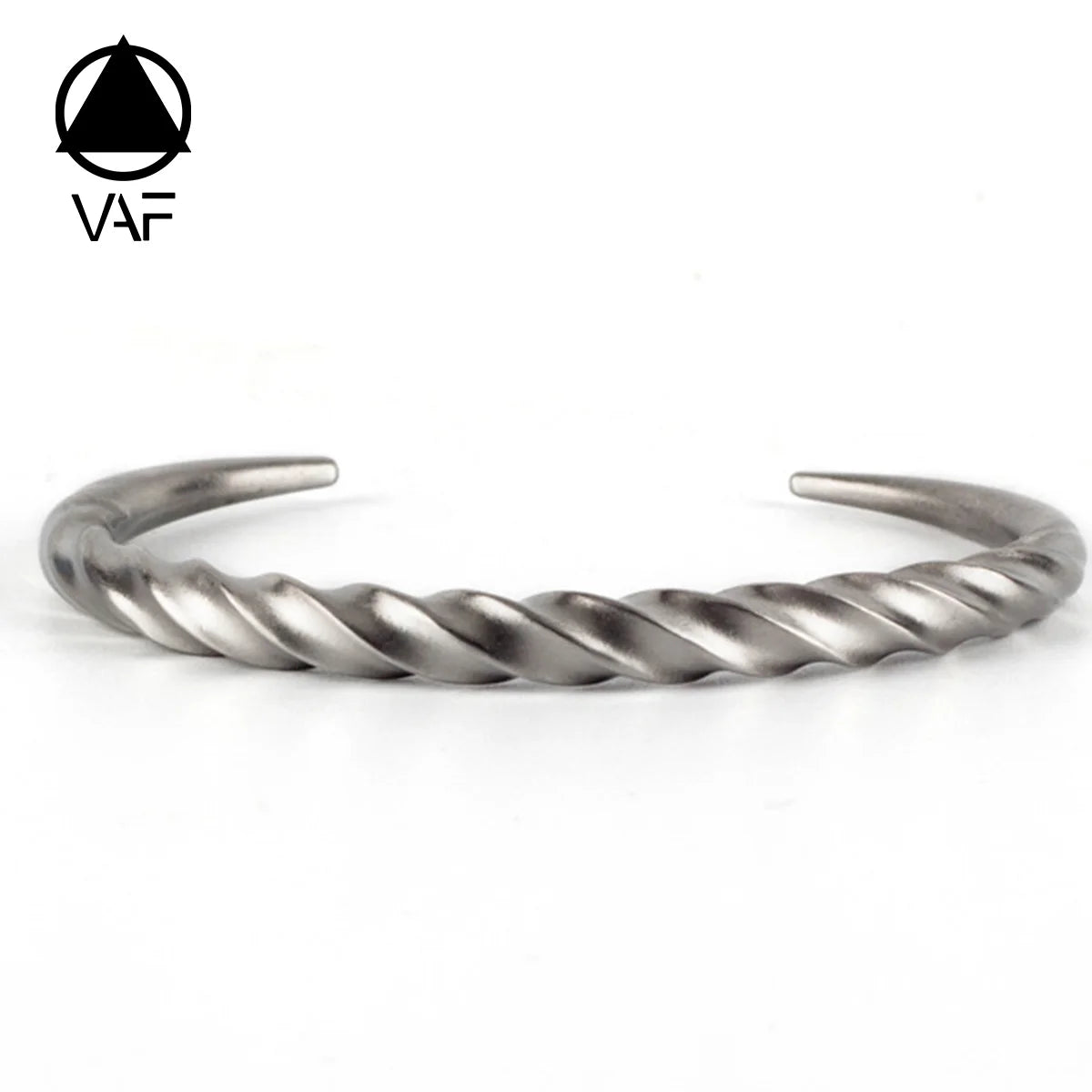 VAF Vintage Twist Spiral Cuff Bangle Bracelet Stainless Steel Women Men Retro Personalized Bracelet