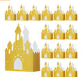 Glitter Gold Castle Table Centerpiece Princess Themed Party Favor Box Foil Candy Present DIY Gift Box for Table Decor PQ35