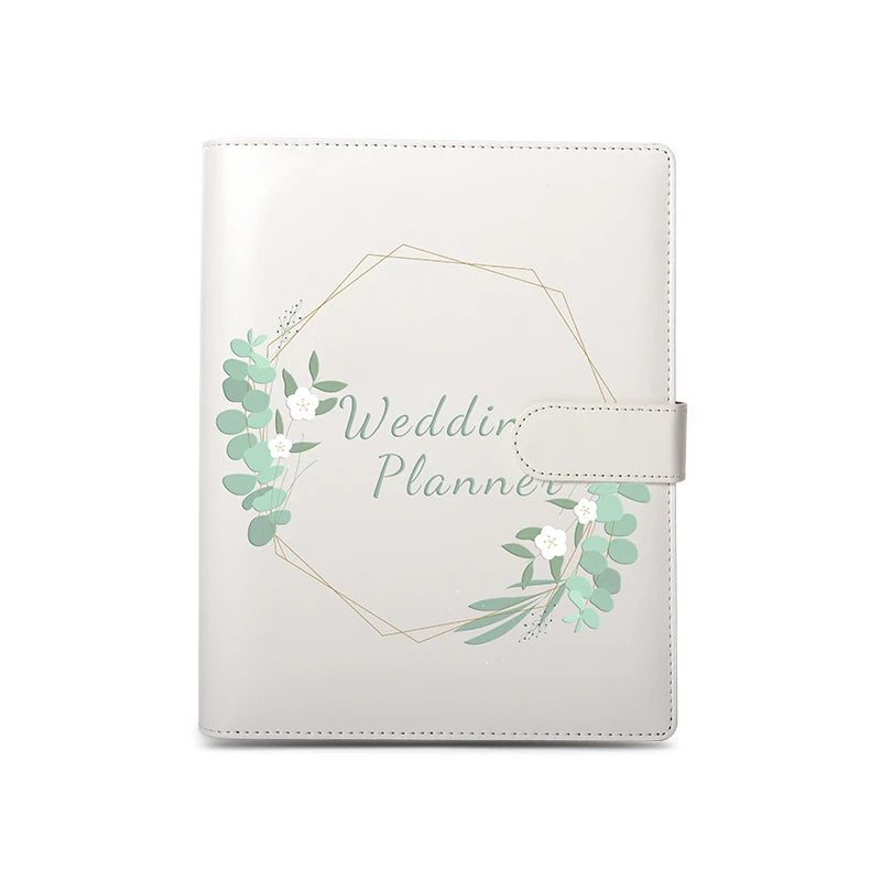 Personalized Faux Leather Binder Wedding Planner Book and Organizer for the Bride