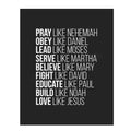 Spiritual Super Role Models Bible Wall Art Printing Paintings Christian Poster for Home Office Church