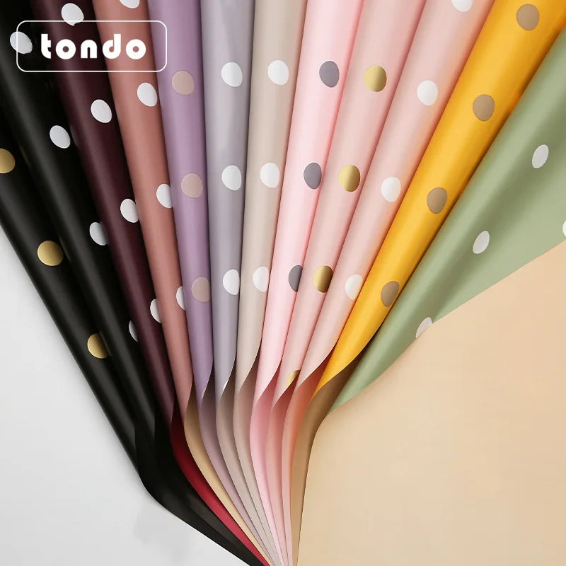 60x60cm Oya Flower Wrapping Paper Polka Dot Cynthia Paper PP Waterproof Bouquet Wrapping Paper DIY Floral Packaging Materials