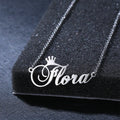 Custom Nameplate Crown Chosen Necklace Trendy Stainless Steel  Plated Link Weddings Engagements Parties Anniversaries