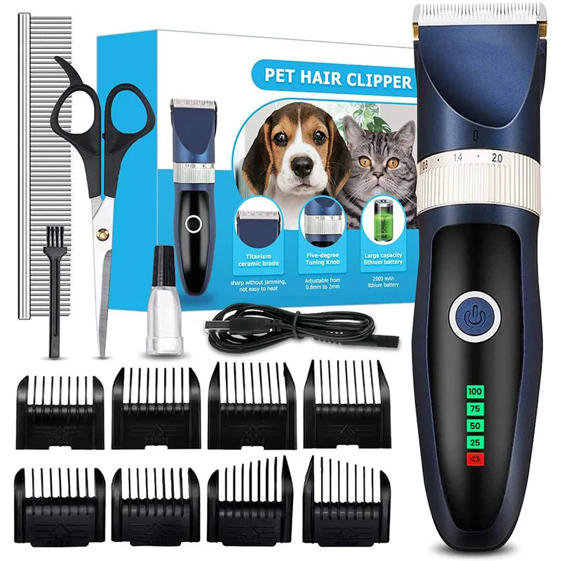 Professional Puppy Trimmer Electric Pet Hair Shaver Clippers Kit