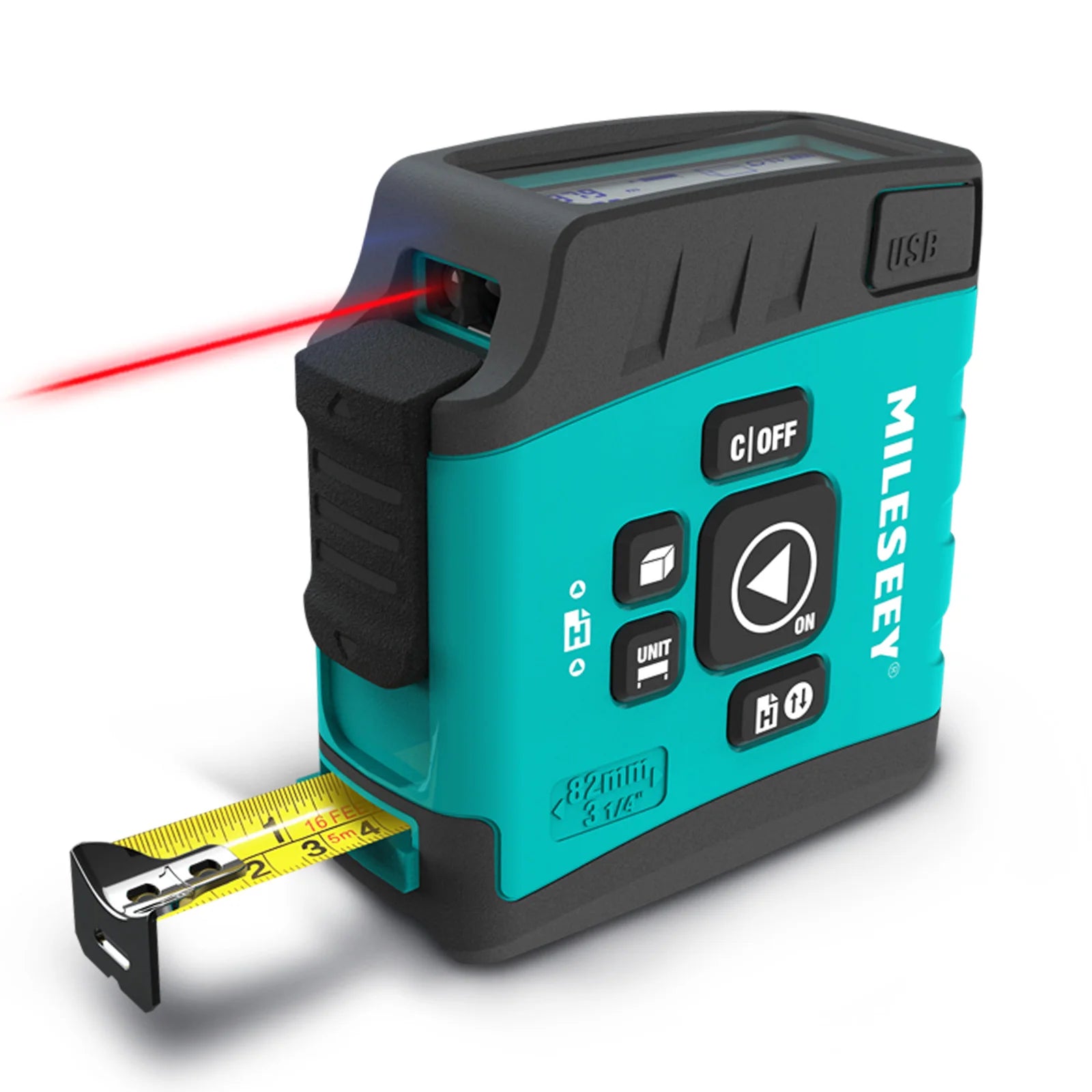 Mileseey DT20 Custom Logo 3 in 1 Smart Waterproof Round Mini 5M Retractable Digital Distance Meter Measuring Laser Tape Measures